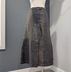 RRL Ralph Lauren Brown Wool Skirt